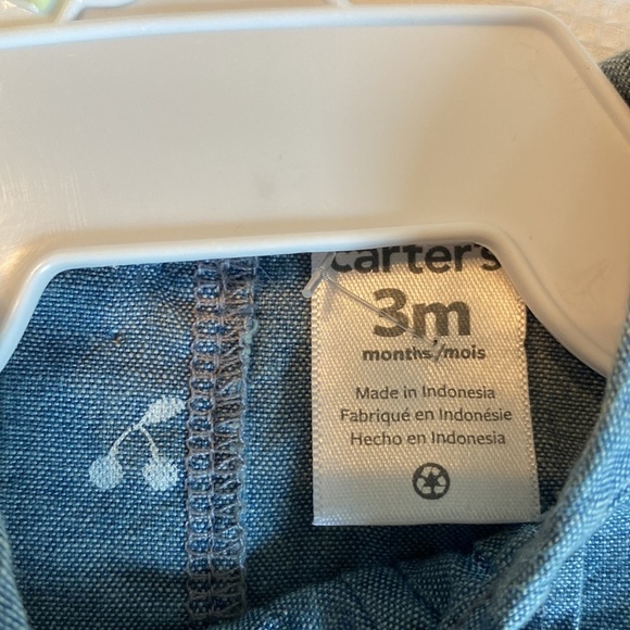 Carter’s Baby girl Jumpsuit with cherries pattern size 3 months - Picture 7 of 11